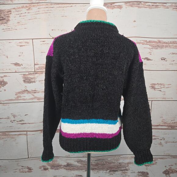 Vintage Pioneer Wear Aztec Sweater Chenille Size Small - MINOR FLAWS - Picture 3 of 11